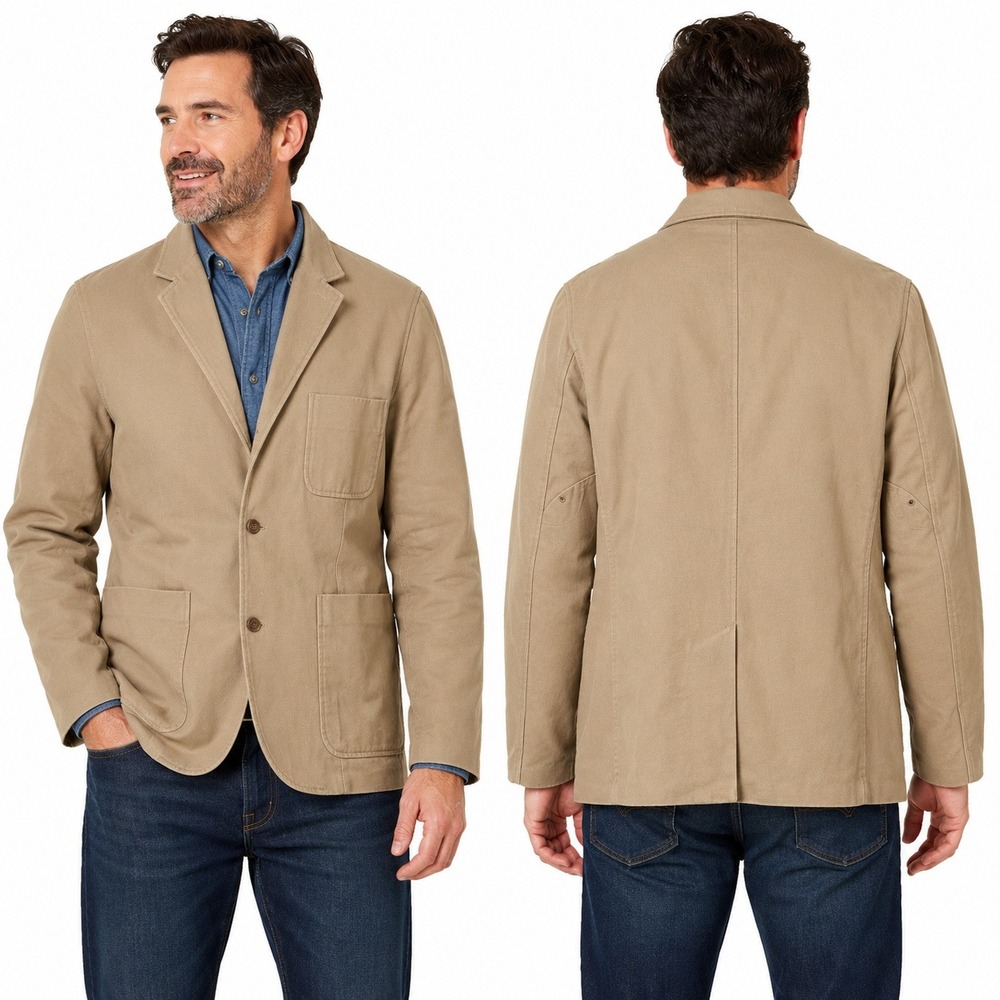Duluth Trading Company Jacket Mens XL Presentation Fire Hose Blazer Canvas *flaw